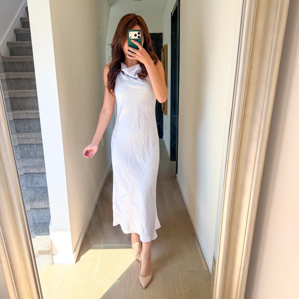 Aritzia Wilfred Goddess Pastel Lilac Coquette Cottagecore Preppy Maxi Dress XXS